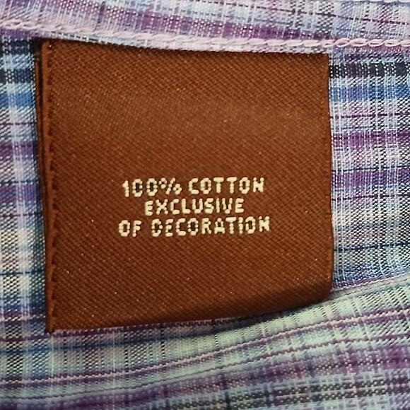 TailorByrd Men's 3XLT Contrast Flipped Cuff Long-Sleeved Button-Up Lavender/Blue - Picture 14 of 14